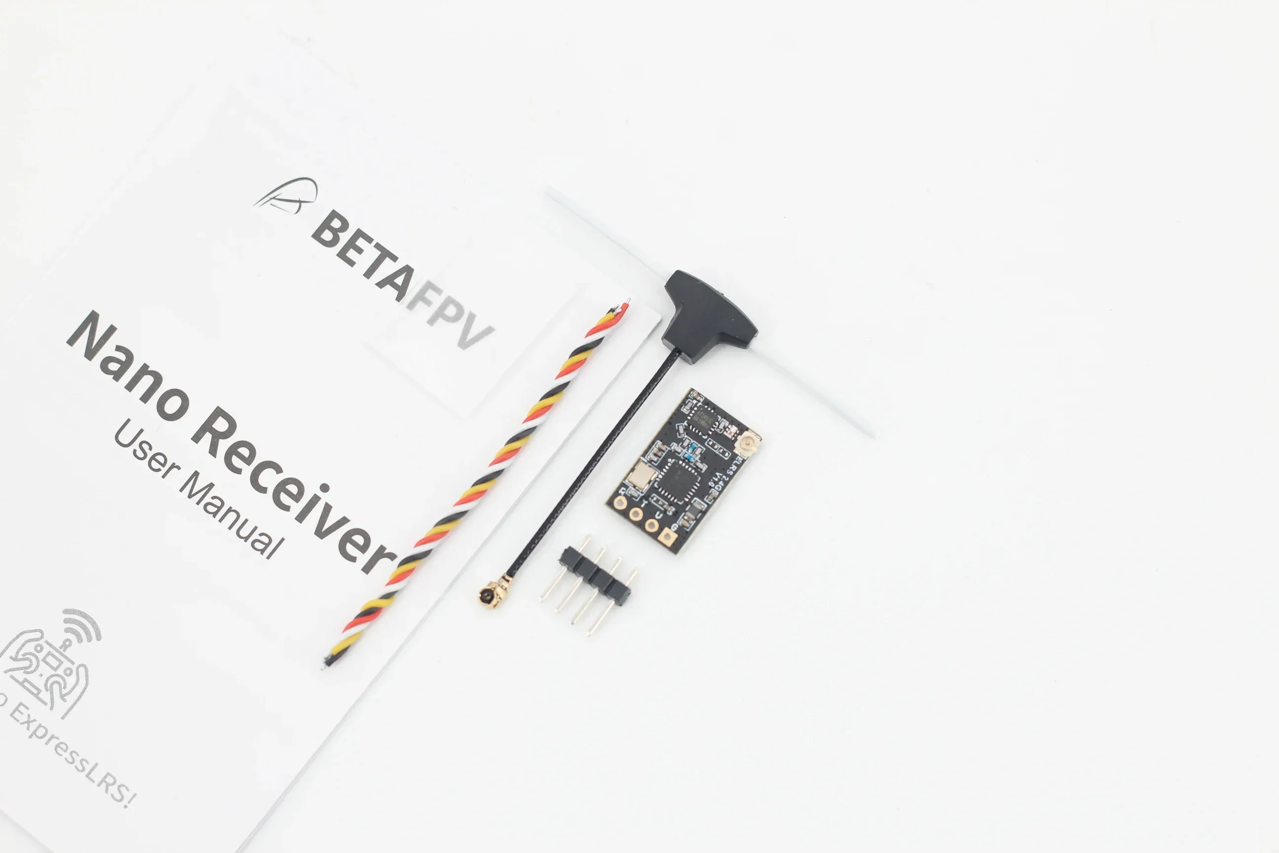 BETAFPV ELRS Nano Receiver ExpressLRS 2.4G / 915MHz / 868MHz Nano RX Long Range Receiver for FPV Long Range Racing Drone