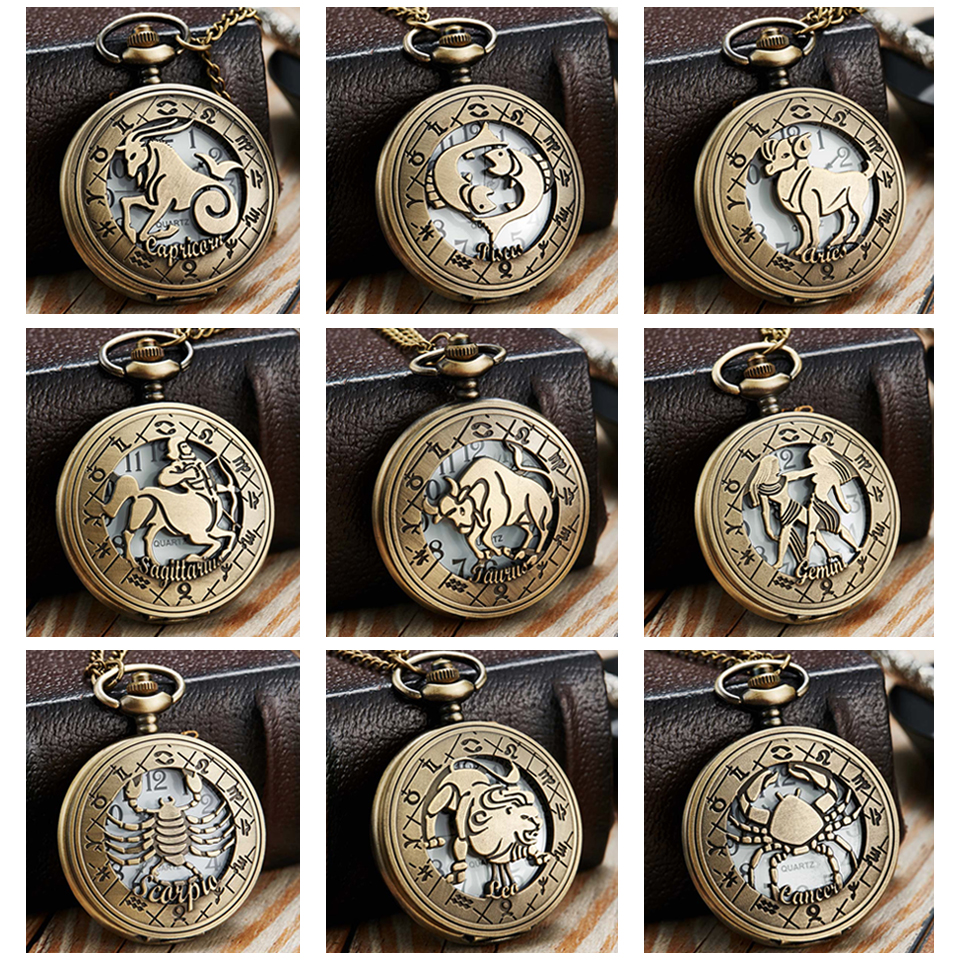 12 personnalité créative collier constellations montres de poche rétro montres de poche pas cher cadeaux de vacances