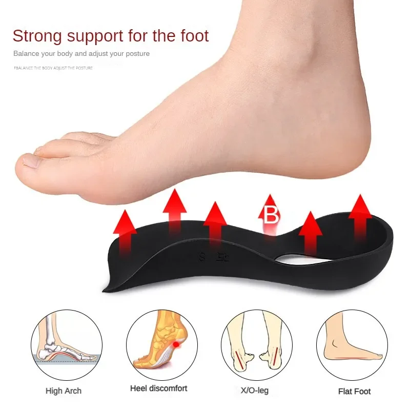 Piede piatto Gambe a forma di O Sottopiede per scarpe Correzione Supporto per arco Fascite plantare Solette ortopediche Inserto per la cura del piede per uomo/donna