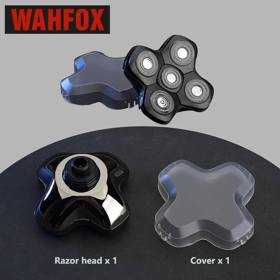 WAHFOX Shaver Replacement heads for SKULL SHAVER PITBULL head shaver