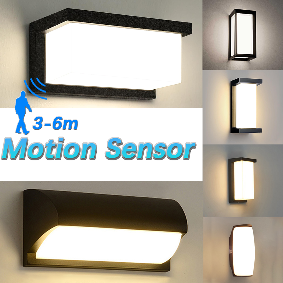 Wandleuchte Innen-/Außenleuchte Bewegungsmelder Wasserdicht AC85-265V 16/30W LED-Wandleuchten Gartenleuchten Veranda Balkon Wohnzimmer