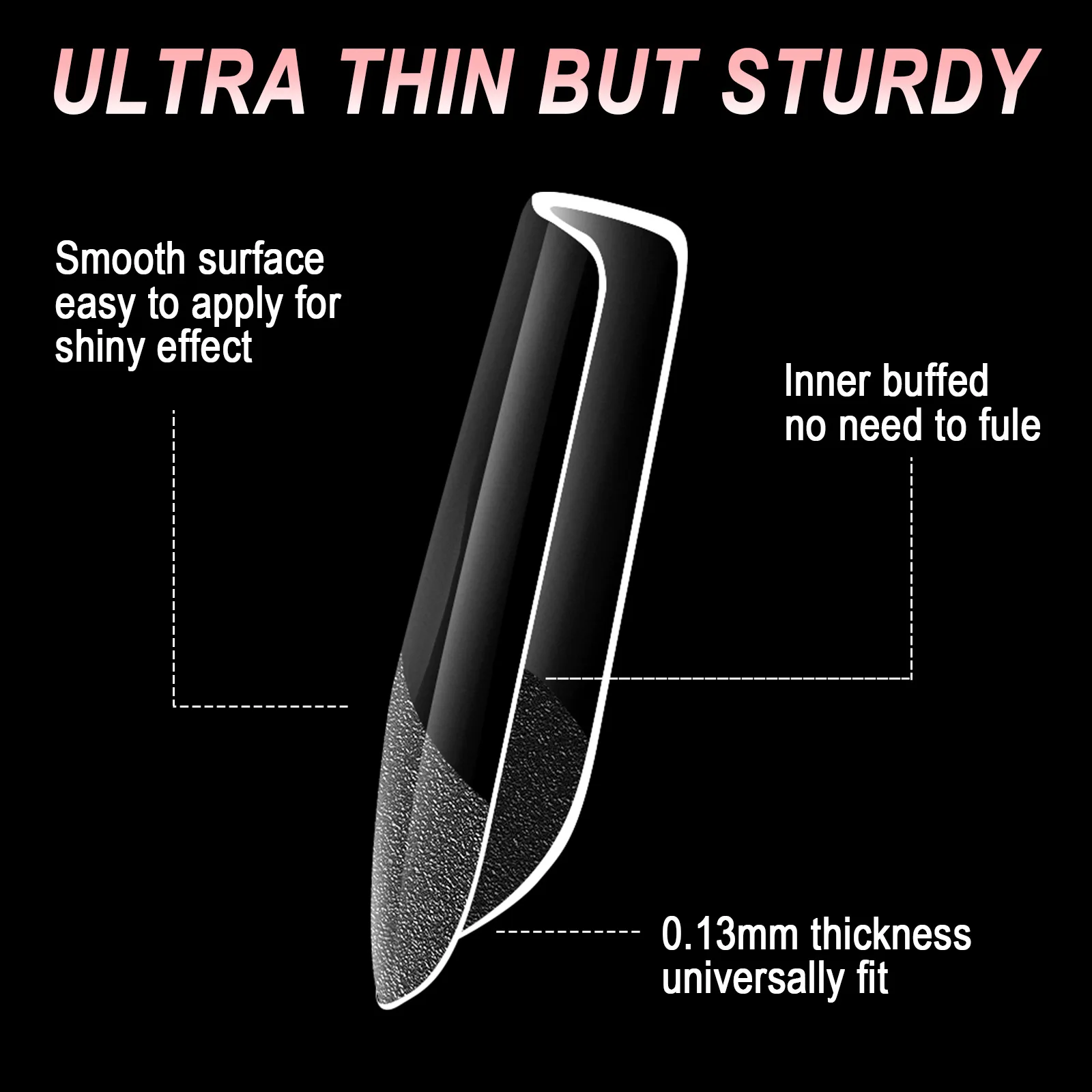 600 Stücke Volle Abdeckung Drücken Auf Nagelspitzen Stiletto Mandel Quadrat Sarg Französisch Falsche Gefälschte Soak Off Gel Nagelverlängerungsspitzen Kapsel