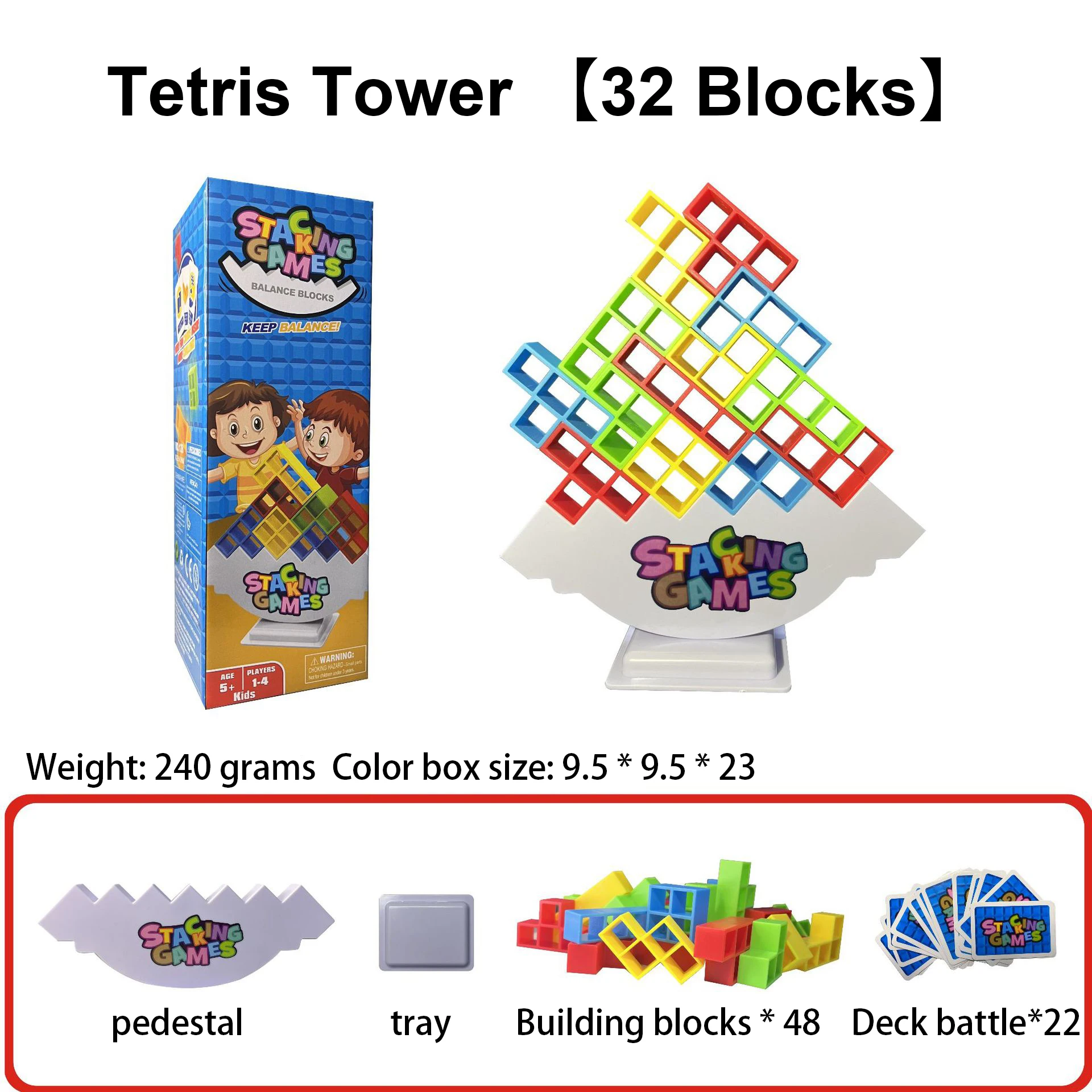 Bloco de construção tijolo brinquedo equilíbrio empilhado tetra torre jogo balanço alta russo blocos de construção pilha criança brinquedo desktop