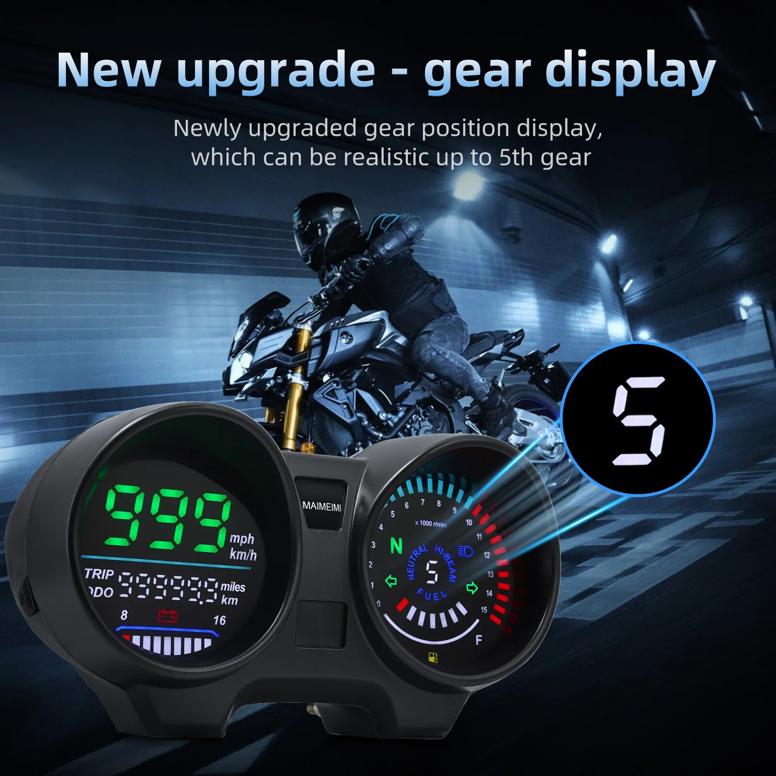 LED Digital Dashboard Motorrad Tachometer Für CG 125 RPM Meter Moto Dashboard Digital Panel für TITAN 150 Honda CG 150 Fan 150