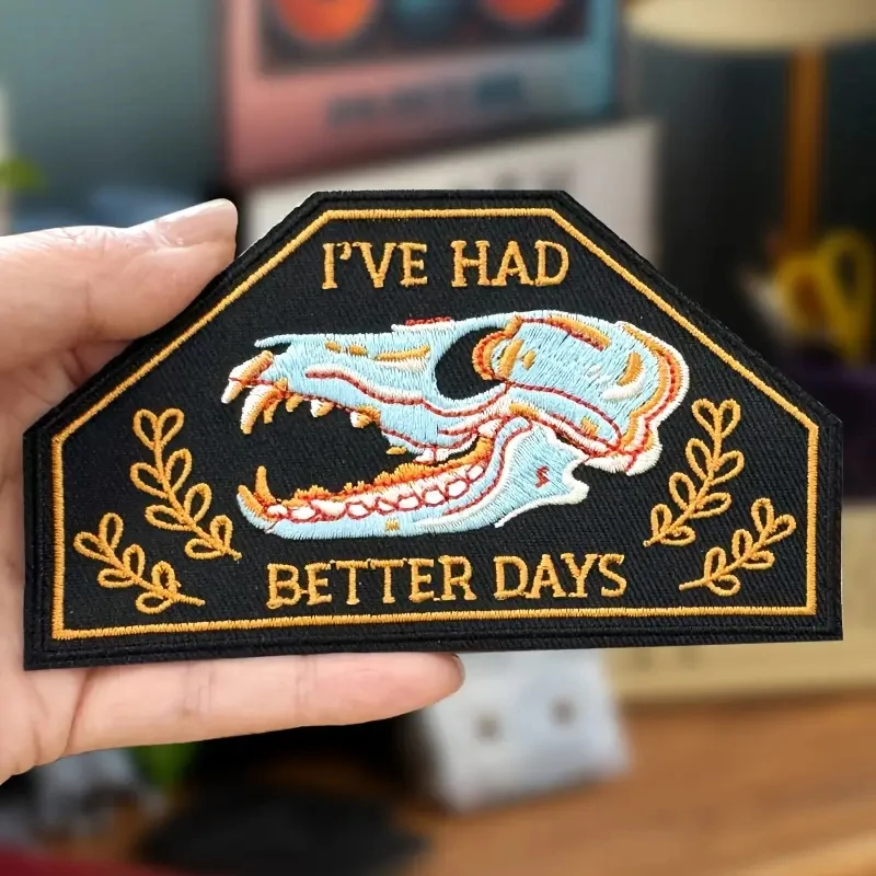 1PC I've Had Better Days Gestickter Aufnäher Retro Cartoon Abzeichen DIY Geschenk Eisen auf Patches für Kleidung Kappe Tasche Jacke Trucker Hut