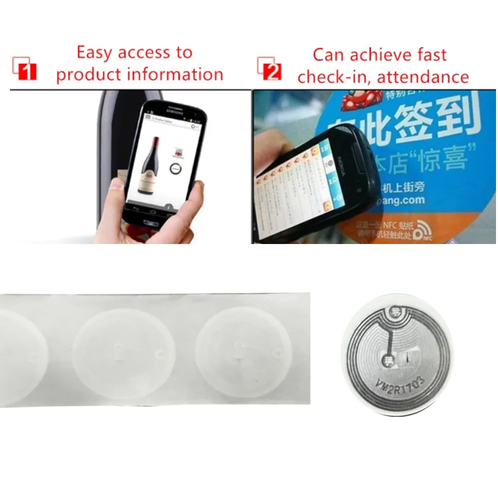 10/20/50 Uds CUID pegatina cambiable RFID Chip inteligente 0 etiqueta regrabable de Sector 13,56 Mhz tarjeta de proximidad copia insignia clon