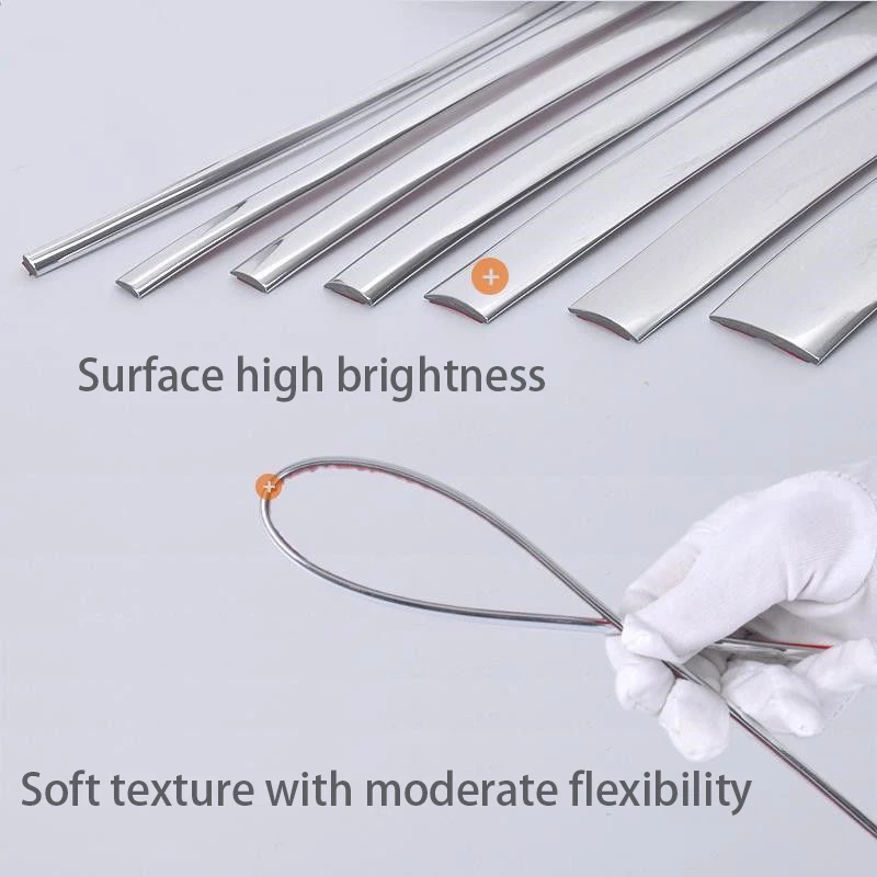 ﻿ 3C/5C Chrome  Trim PVC Universal  Auto Door Bumper Scratch-Proof Protector StickersAnti-Collision Tape Car Door Edge Guard
