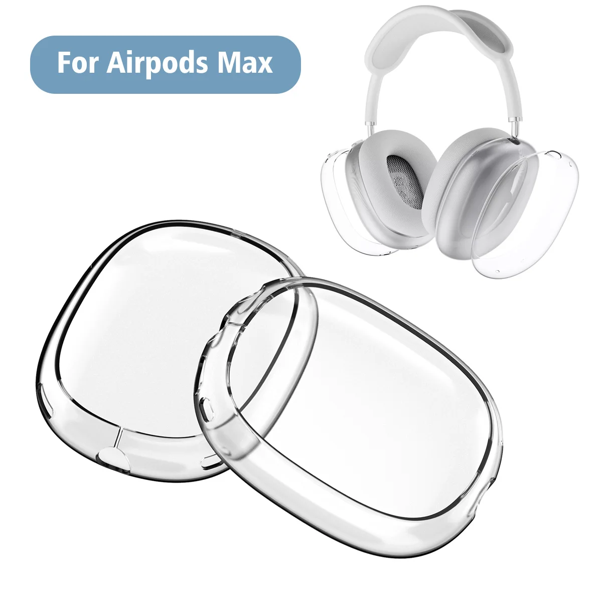 Für AirPods Max Transparente Hülle Weiche TPU Anti-Scratch Cover Sleeve Schutzhüllen Für Apple AirPods Max Kopfhörer Zubehör