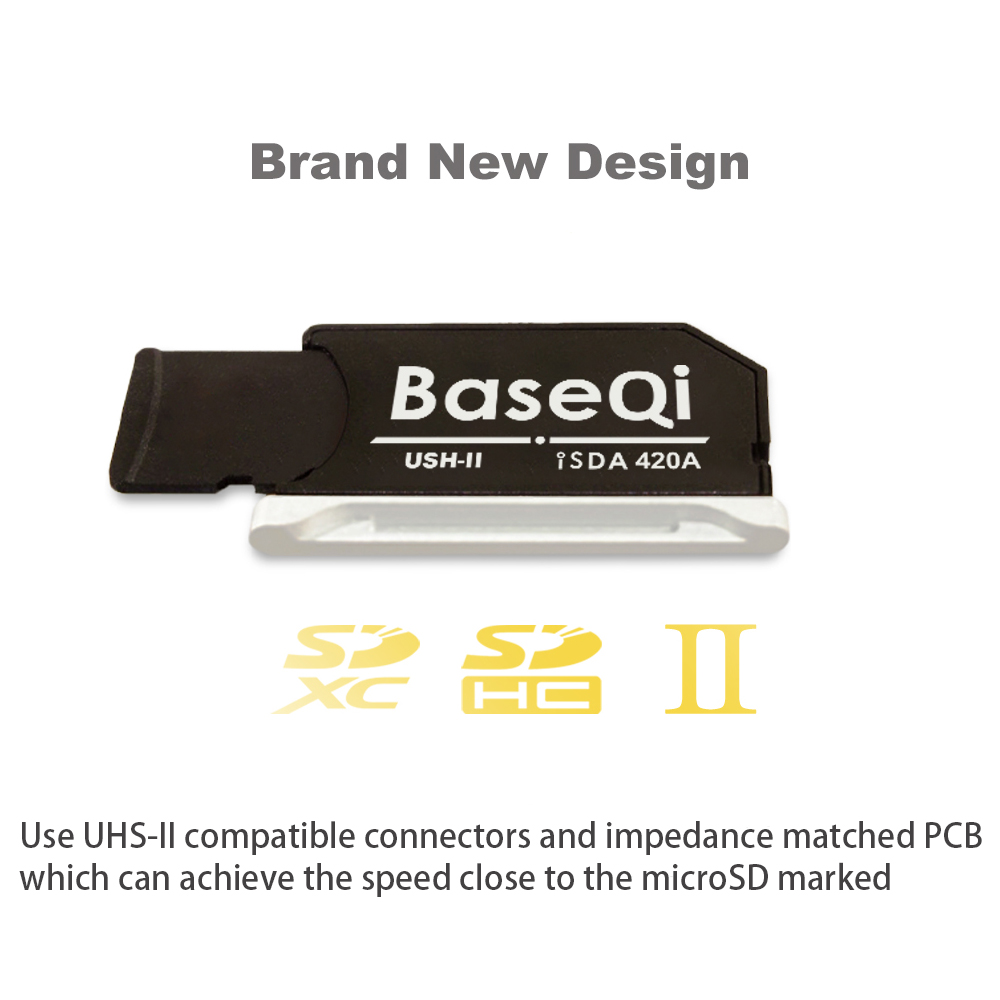 BaseQi para MacBook Pro 14 pulgadas 16 pulgadas M1/M2/M3/M4 Año 2024/23/22/21 Adaptador de tarjeta Microsd Mini unidad Mac Pro completamente oculta