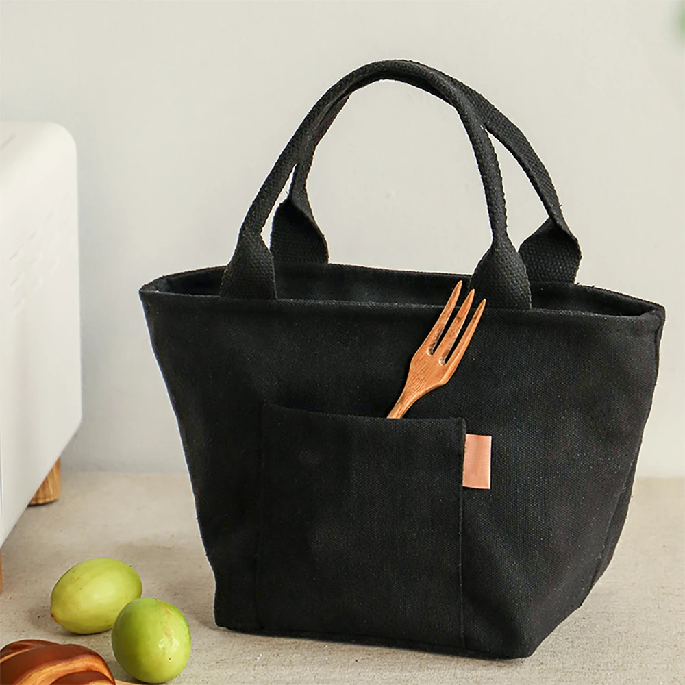 Bolsa de almuerzo aislante de gran capacidad, bolsa de almuerzo de lona versátil con cremallera, bolsa de almacenamiento portátil reutilizable para Picnic escolar, 1 ud.