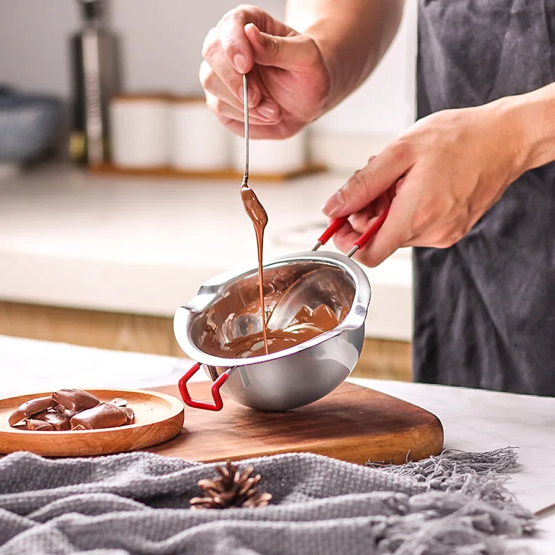 Caldaia per fusione di cera per candele in acciaio inossidabile con manico resistente al calore per la fusione di caramelle al cioccolato e forniture per la produzione di candele