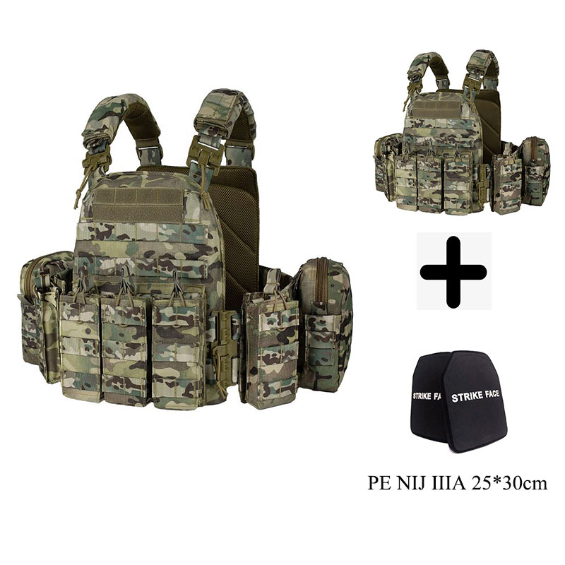 YAKEDA 6094 Tactical Vest Outdoor Hunting Plate Carrier，Quick Release Protective Adjustable Vest Airsoft Carrier