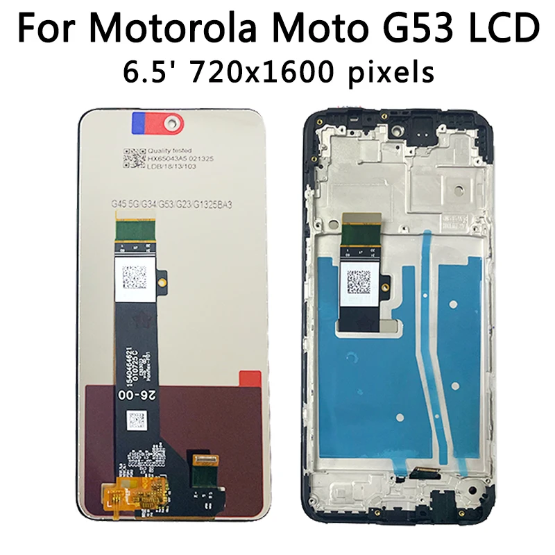 AAA Quality For Motorola Moto G13 G23 G53 G73 LCD XT2335-2 Display Touch Screen Digitizer withFrame,For Moto E13 LCD Replacement