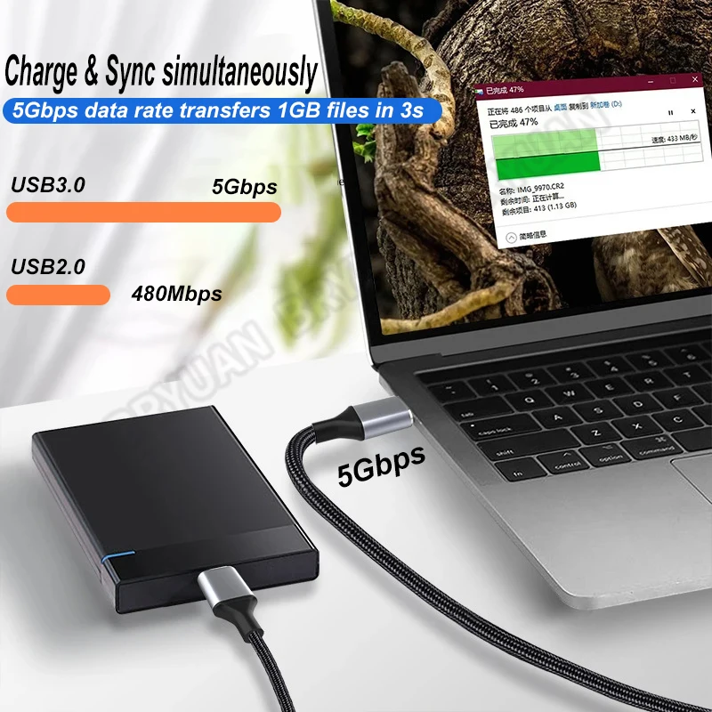 USB 3.0 to Micro B Cable Hard Disk 5Gbps Data Transfer Fast Charger Cord for Samsung Toshiba WD Seagate  HDD SSD Micro B Cable