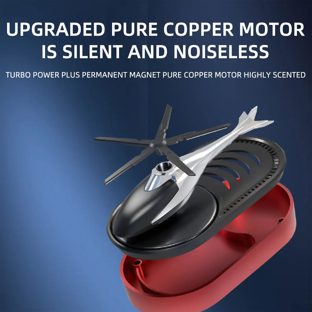 1Pcs Solar Car Air Freshener Helicopter Styling Automatic Rotation Aromatherapy Diffuser Auto Interior Decoration Fragrance