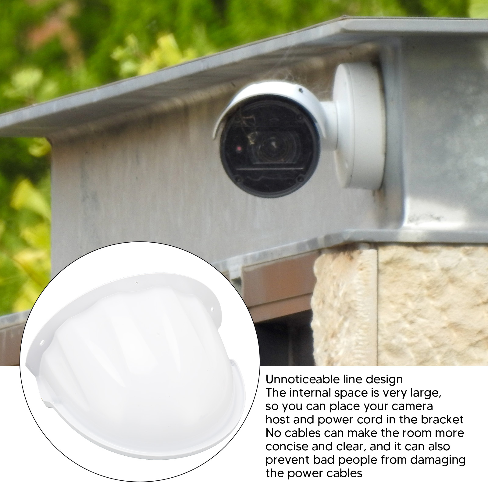 Capa protetora ABS plástico pára-sol e capa de chuva para câmera de vigilância externa