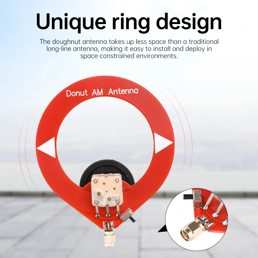 Mini-Loop-Antenne Donut-Antenne Konvertermodul mit niedriger Impedanz Zur Verwendung mit Empfängern usw.