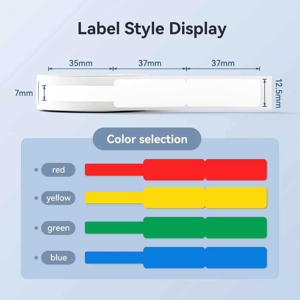 สีป้ายสายเคเบิลสําหรับ Niimbot D11 D110 D101 H1S Pinter สีสันสายไฟเครือข่ายป้ายหมวดหมู่ Self กาวสติกเกอร์ Organizer