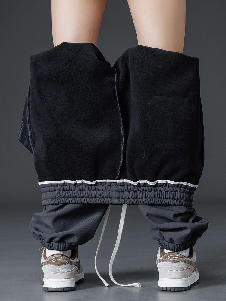 メンズバギージョガーパンツ,冬用スウェットパンツ,フリース裏地,厚手,暖かい,ゆったり,スポーツウェア,カジュアル,厚手,大きいサイズ,8XL, 7XL, 6XL