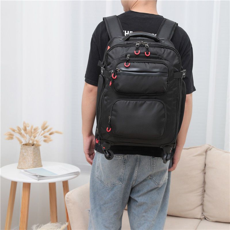 Business Travel Rolling Bagagem Bag, Trolley Bag com Rodas, Mala de Viagem, Mochila Impermeável Oxford, Mochila com Rodas, 20"