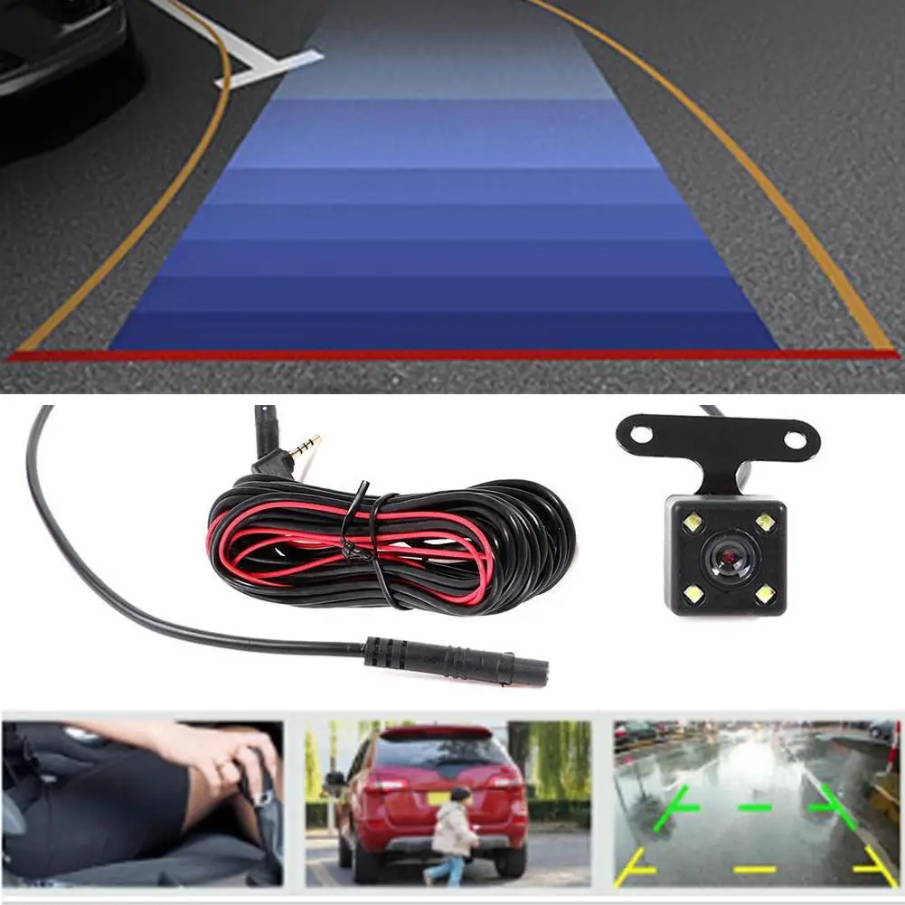 5 Pin HD Camera Quan Sát Phía Sau Đảo Ngược 4LED Tầm Nhìn Ban Đêm Video Camera Góc Rộng 170 Độ Đỗ Xe Máy Ảnh