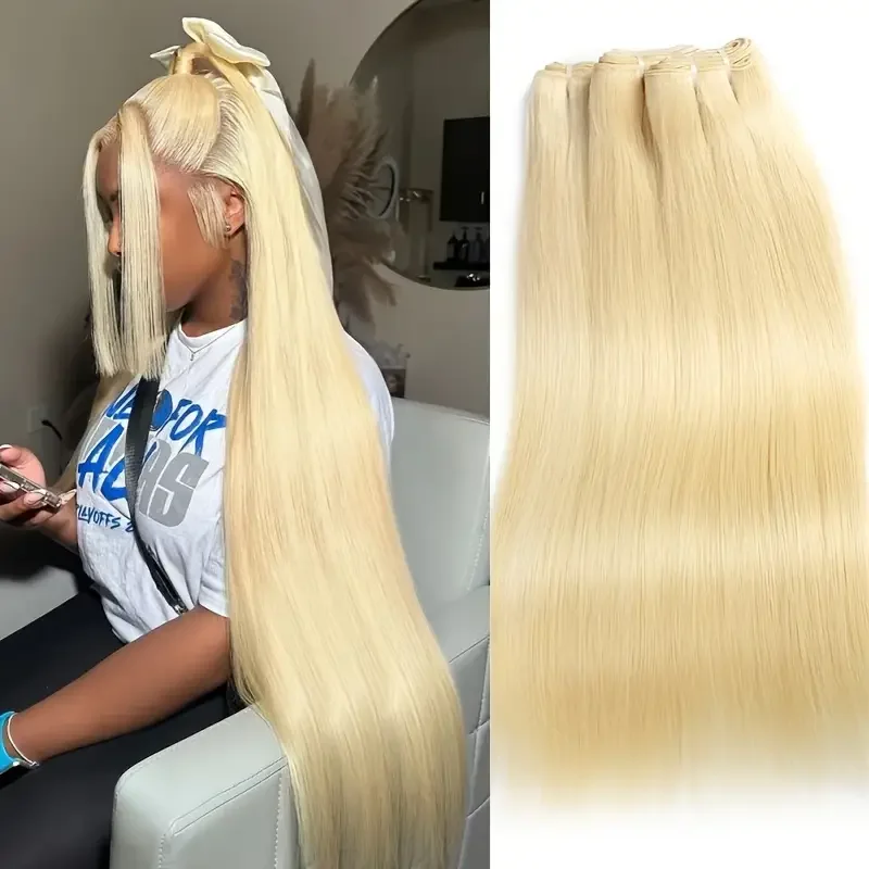Straigh 613 loira 1/3/4 feixes de cabelo brasileiro tecer em linha reta remy 100% trama do cabelo humano 24 26 28 30 32 34 36 38 40 Polegada pacote