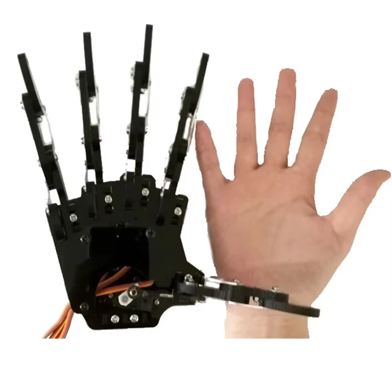 5 Dof Robothand Rechter/Linker Hand Servo Vingers Clamper Klauw Grijper Mechanische Hand Voor Framboos Voor Arduino Robot Diy Kit