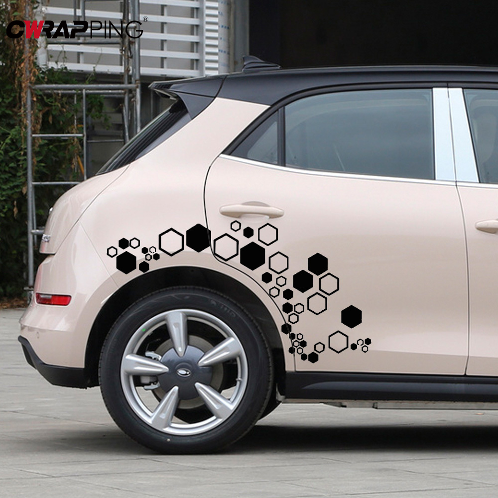 Car Honeycomb Vinyl Decals Large and Small Combination Hexagonal Stickers Auto Body Decor Tuning Body Cool Styling Decoration