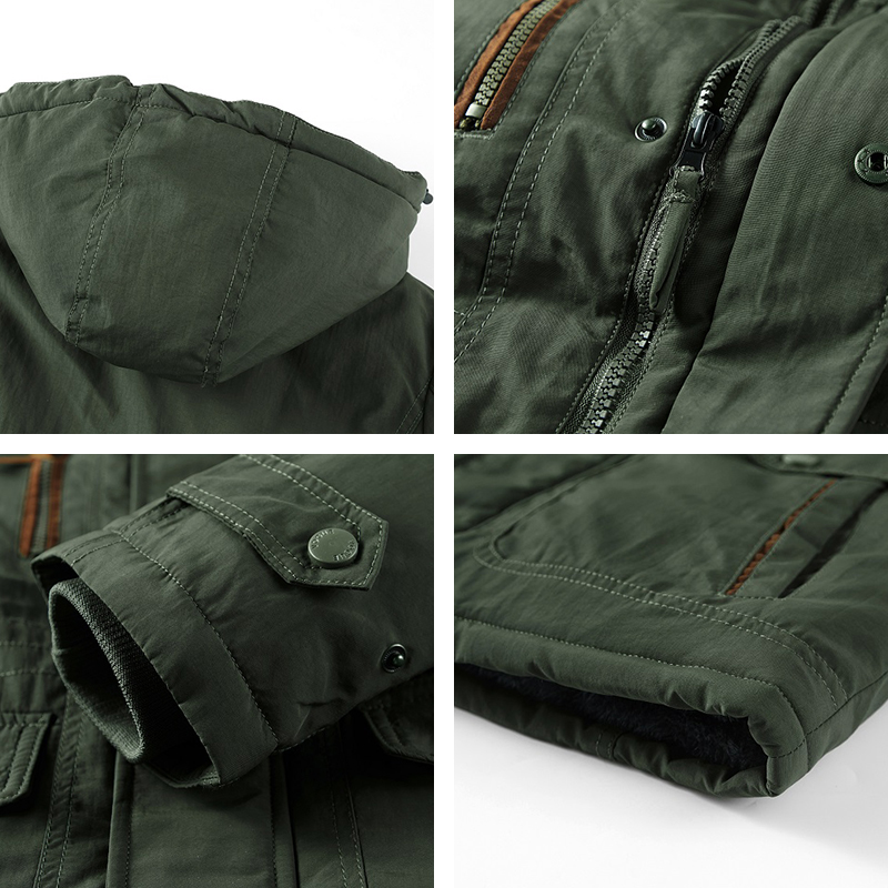 Winter Neue Männer Fleece Warme Dicke Winddicht Parkas Männer Mode Mit Kapuze Militär Jacke Mantel Große Größe 6XL Hohe Qualität Jacken Männlich