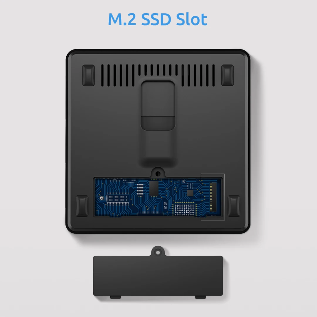 ERVPES 2025 B20E Mini PC Intel J3710 Windows 11 Pro DDR3 8GB RAM 128GB SSD HDMI/VGA BT 5.0 USB Kompaktowy Komputer Stacjonarny do Pracy/Domu