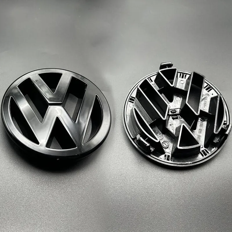 Glossy Black ABS Replacement 127mm 110mm Car Front Grille Badge Rear Trunk Boot Emblem Lid For Volkswagen Golf 5 MK5 GTI