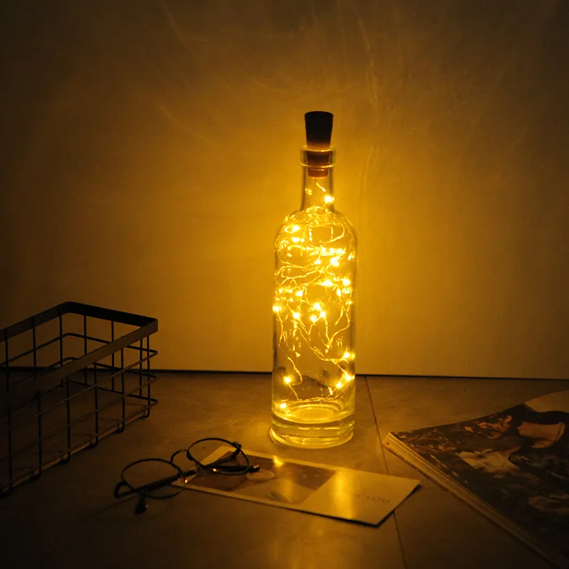 20 ไฟ LED ขวดไวน์ Cork, 2M Cork ไฟ Fairy MINI String ไฟสําหรับขวดเหล้าหัตถกรรมงานแต่งงานตกแต่ง