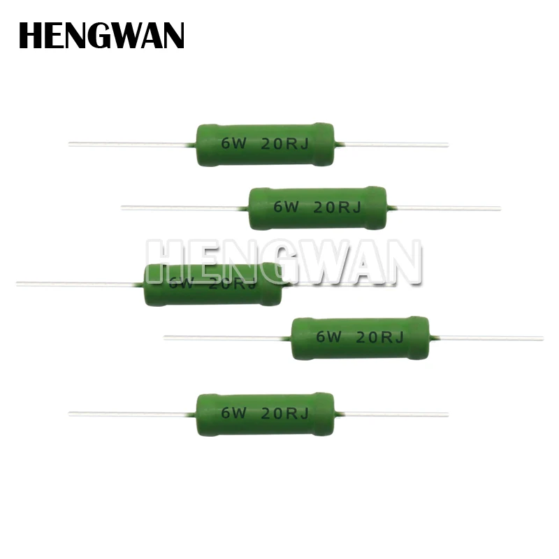 5 uds RX21 6W resistencia enrollada de alambre 5% 1R 10R 100R 1K 10K 12K 15K 18R 20R 22R 24R 27R 33R 36R 0,05 0,1 0,22 1 10 100 ohm resistencia