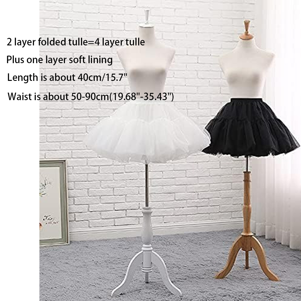 Lolita Super Stuffed Petticoat Crinoline Slips Wedding Accessories Multi Layers Short Organza Tutu Skirt Vintage Underskirt