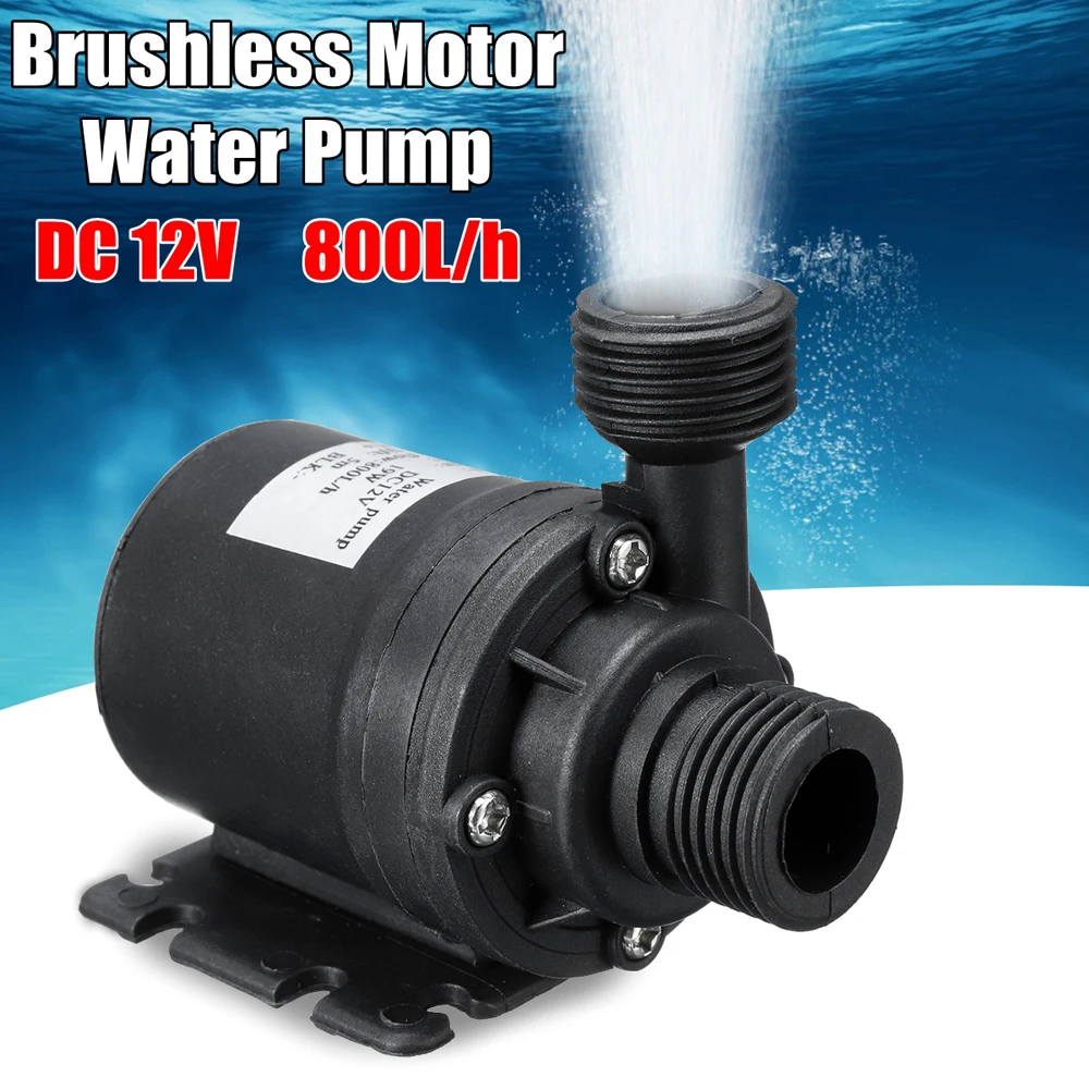 Bomba de agua ultrasilenciosa, Mini Motor sin escobillas DC12V/24V, adaptador de bomba de agua sumergible para acuario, fuente de estanque para jardín y pecera