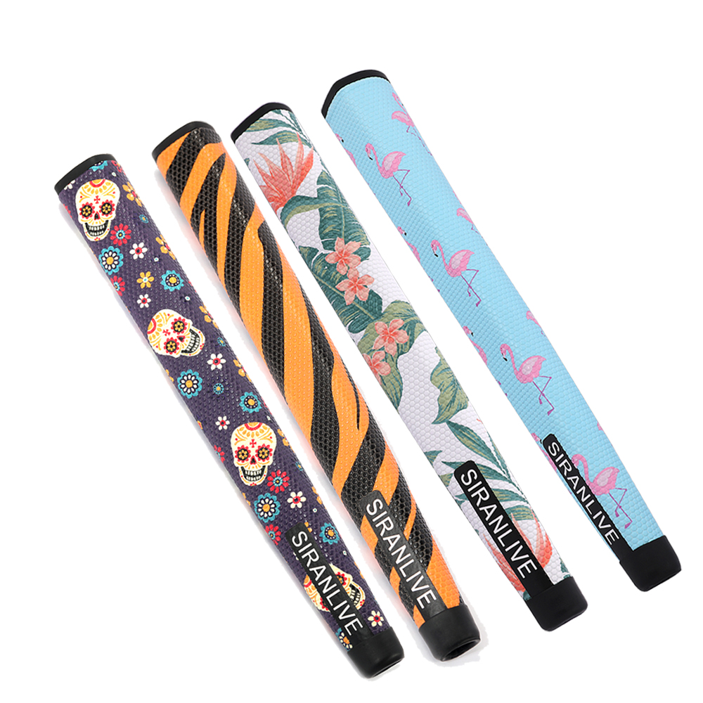 PU-Kunstleder-Schädel, Zuckerskelett, Tiger, Flamingo, Hawaii-Stil, Druck, Golf-Putter-Griff