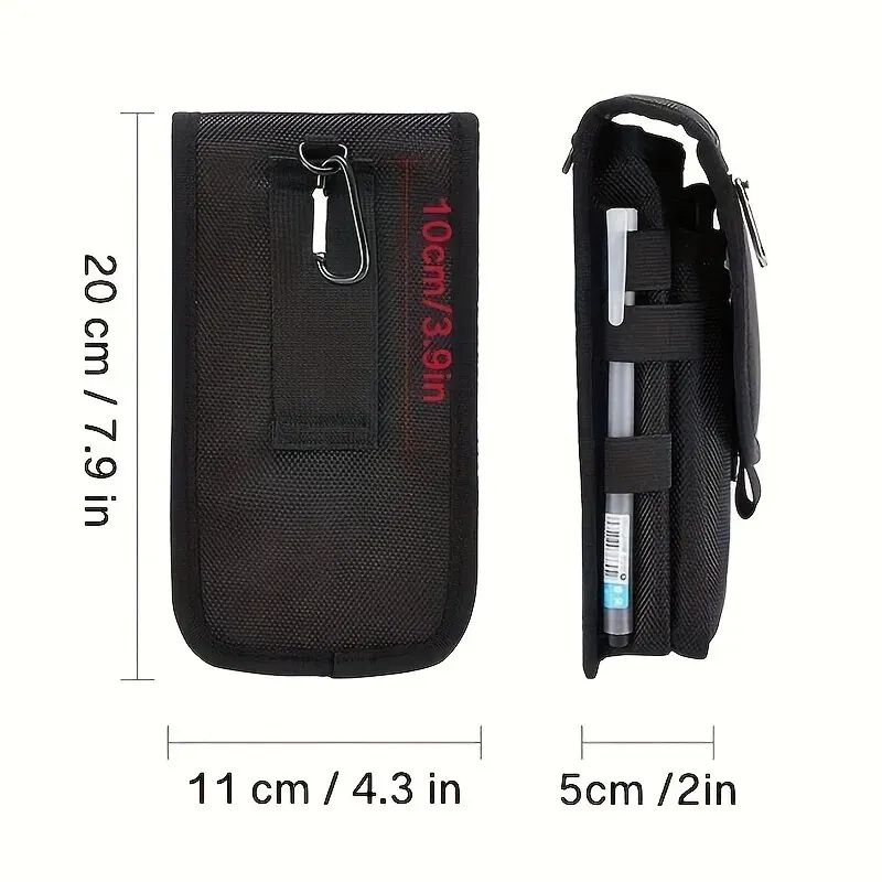 Bolsa para celular, bolsa de cintura casual, bolsa de inserção de caneta, parte superior articulada de 6,3 espaços, bolsa suspensa de cintura para celular, bolsa de cintura, telefone celular