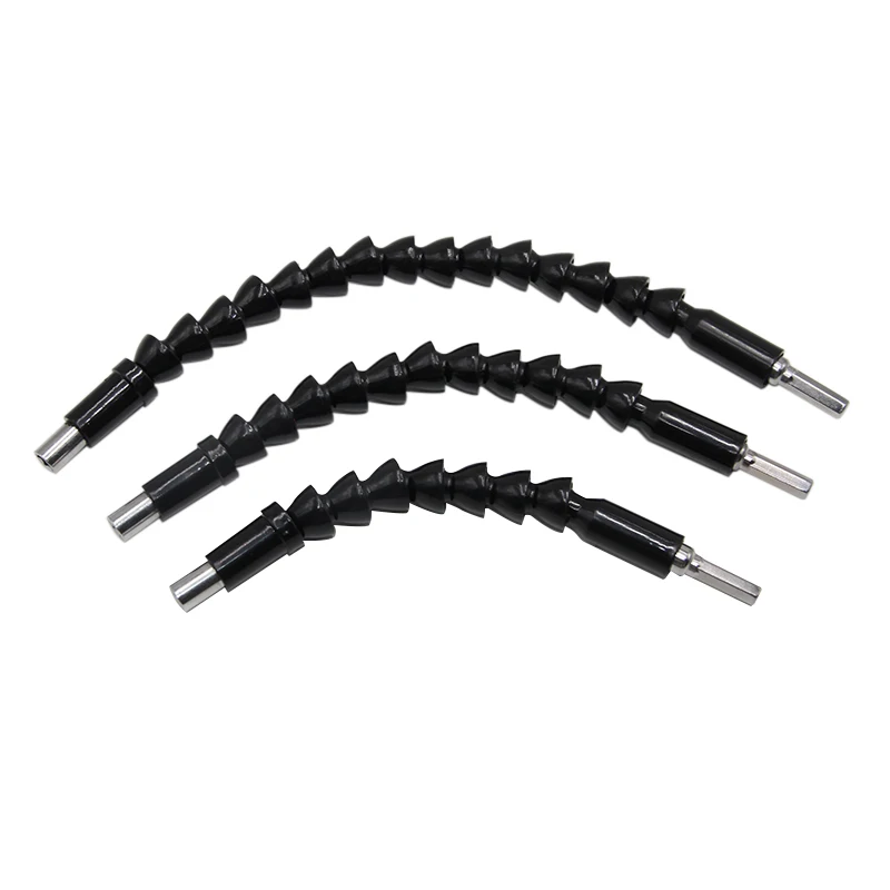 200-300mm hexagonal handle black soft shaft hand drill screwdriver head universal joint extend connect rod Power tool accessory