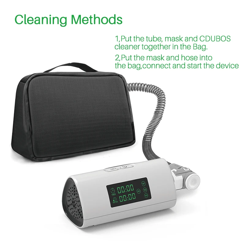 Casa Ozônio Dispositivo De Desinfecção, Purificador De Ar Livre, Portátil CPAP Cleaner Máquina, Gerador De Ozônio Desinfetantes, Esterilizador Doméstico