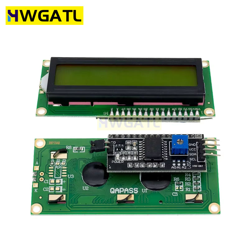 LCD1602 1602 LCD Module Blue / Yellow Green Screen 16x2 Character LCD Display PCF8574T PCF8574 IIC I2C Interface 5V for arduino