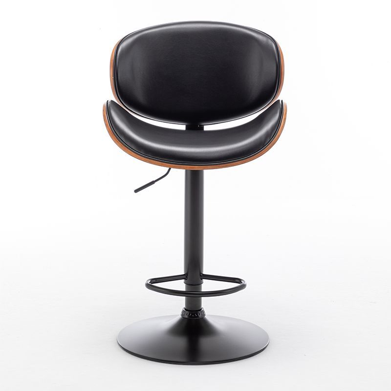 Comfortable High Elastic Seat Bar Chair Lift Solid Wood Front Desk Bar Chair Home Swivel Chairs Backrest Light Luxury High Stool