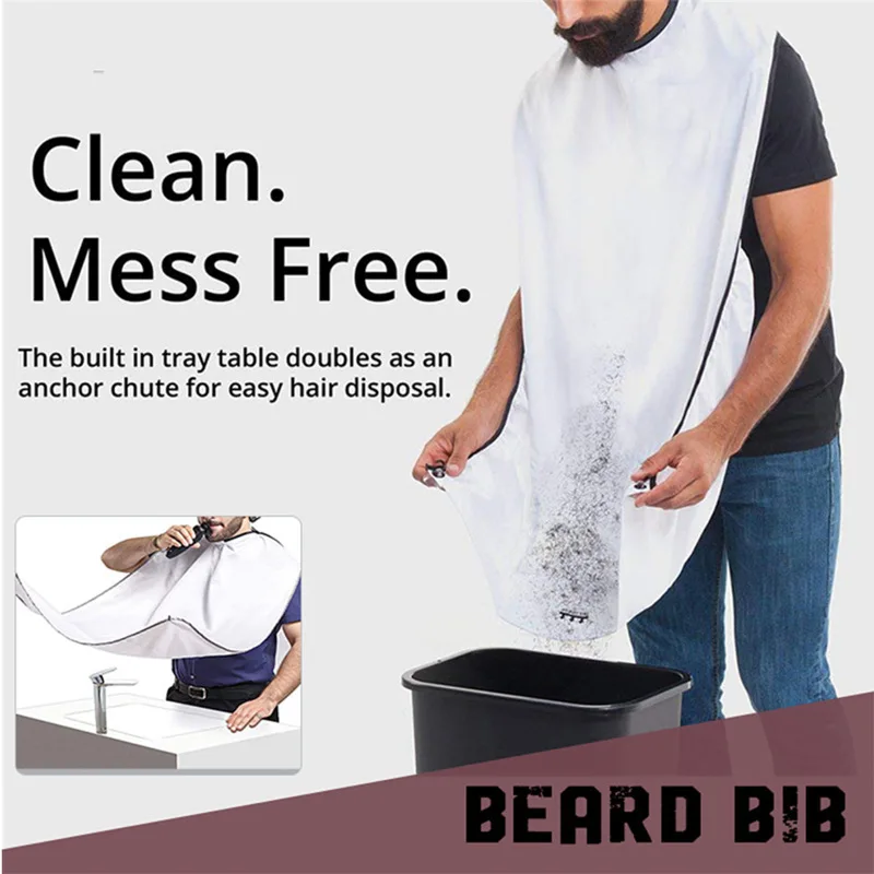 Men's Shave Beard Collector Non-Stick Beard Shaving Cape With Strong Suction Cup Men Gift Beard Gathering Cloth Bib Apron