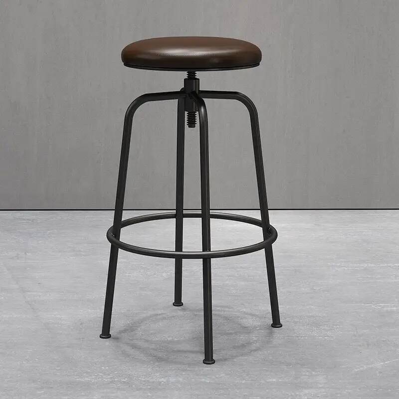 Nordic Bar Stool Chair Can Be Raised and Lowered Rotating High Stool Bar Chairs Light Luxury Home Iron Leisure Island Chairs