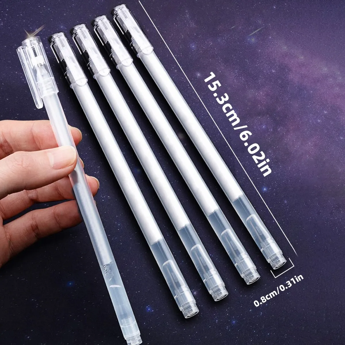 12 สีขนาดใหญ่ความจุเข็ม Highlighter Fine TIP 0.5 มม.ปากกาเจลวาด DIY การ์ดสีดําวาดเครื่องหมายไดอารี่ Doodling