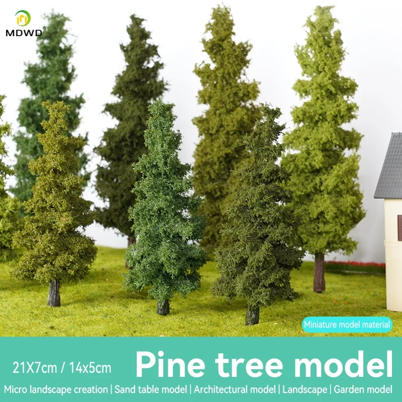 14/21 cm Modell Zug Layout Draht Baum Modell Simulation Baum Militär Sand Tisch Material Handgemachte Diy Landschaft Modell baum