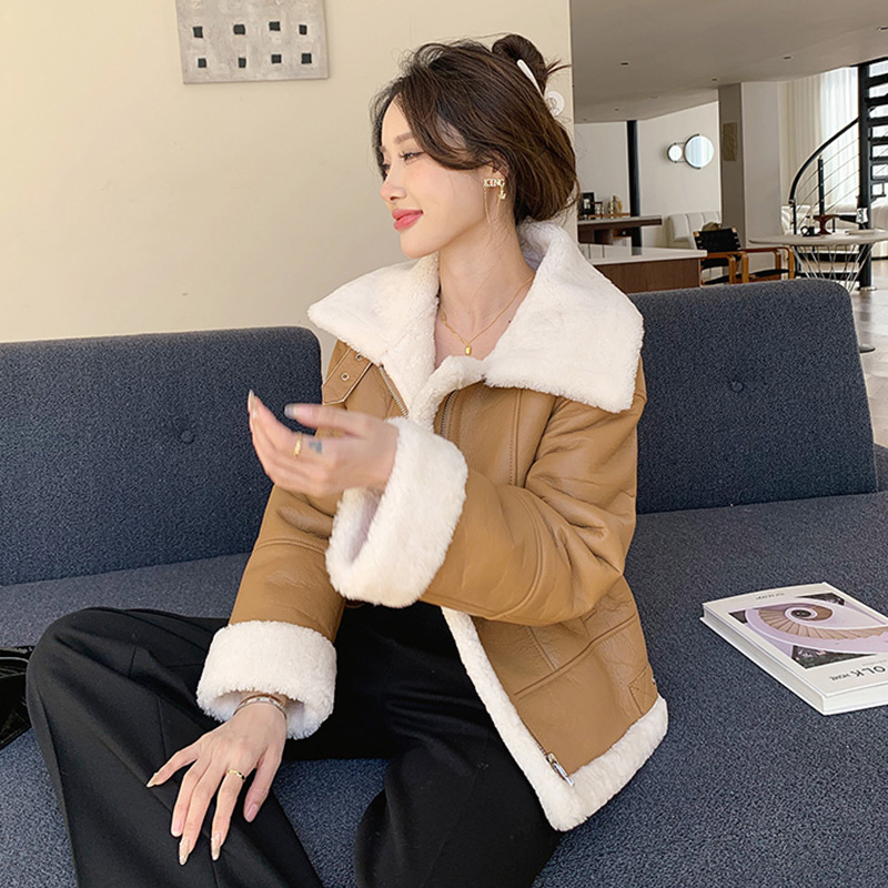 女性のための本物のシープスキンモタージャケット,2022,短い毛刈り機コート,毛皮の裏地,冬の暖かいコート,mh5207l,新品