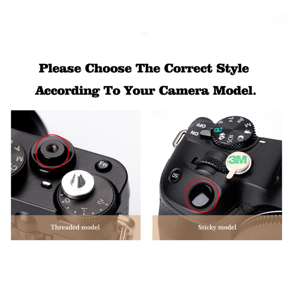 Camera Metal Soft Release Button Shutter Button Hot Shoe Cover For Sony A7C2 Fujifilm XT50 X100VI Xhalf XM5 XE4 Nikon ZF Leica