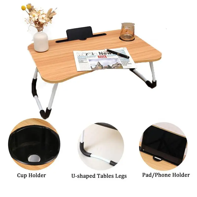 Suporte de mesa portátil dobrável antiderrapante, Lap Standing Desk, Suporte para notebook, Suporte para leitura, Sofá, Sofá, Escrita de chão