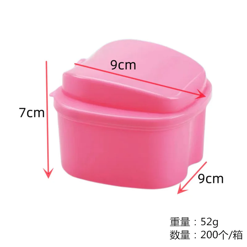 Dental Denture Box With Net Bath Case Container Tips Dentures Artificial False Teeth Storage Boxes Organizer Tooth Box Appliance