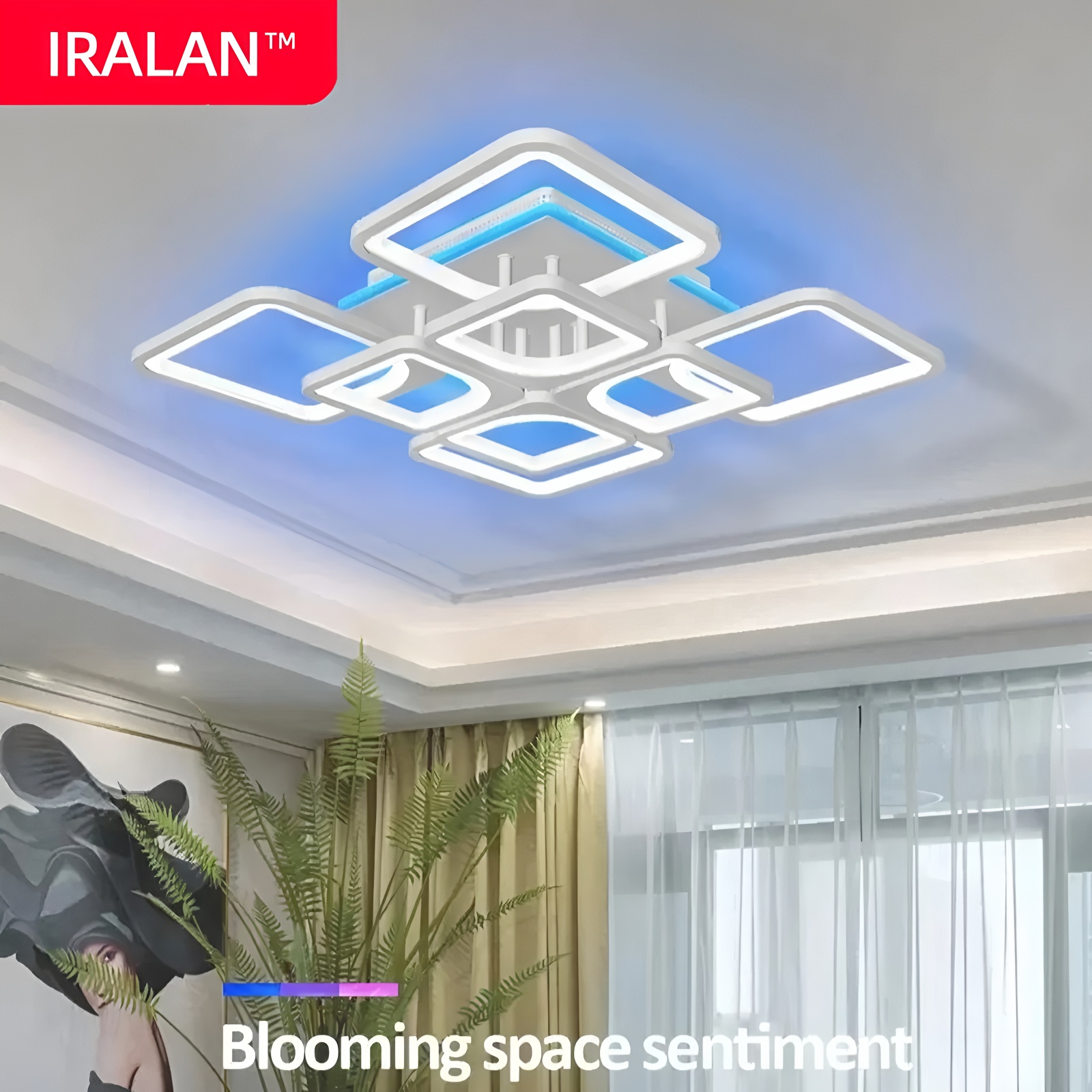 Moderne LED-Deckenleuchte, dimmbar, intelligente Acryl-Deckenbeleuchtung für Wohnzimmer, Schlafzimmer, Heimdekoration, Deckenleuchter